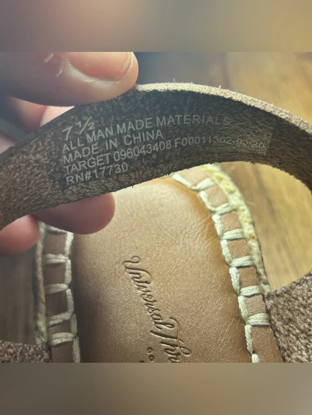 Universal Thread Rae Brown Faux Leather Platform Espadrille Women’s 7.5